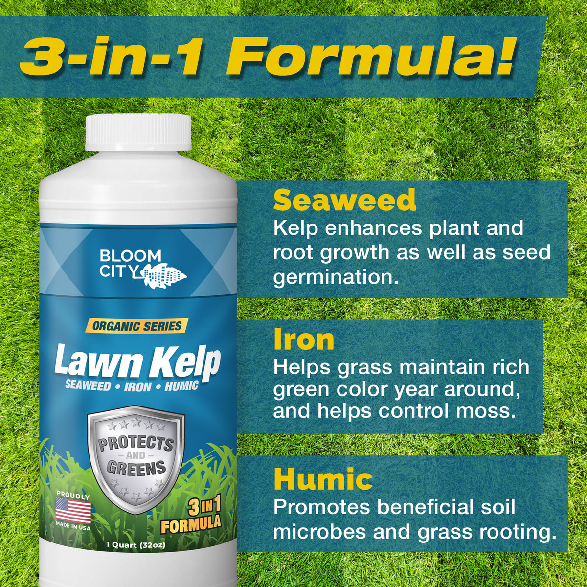 Lawn Kelp 3-in-1 | For Lush Organic Lawns